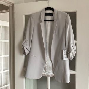 Zara Gathered Sleeve Blazer